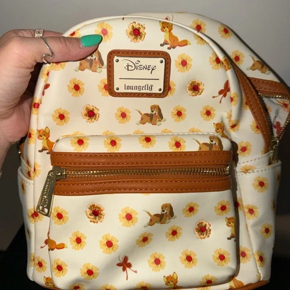 Limited Edition Loungefly Disney Fox and the Hound Backpack and Wallet - Picture 5 of 6